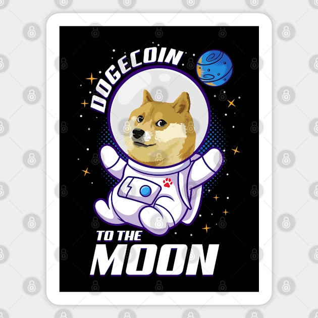 Dogecoin to the Moon Magnet by Summermint